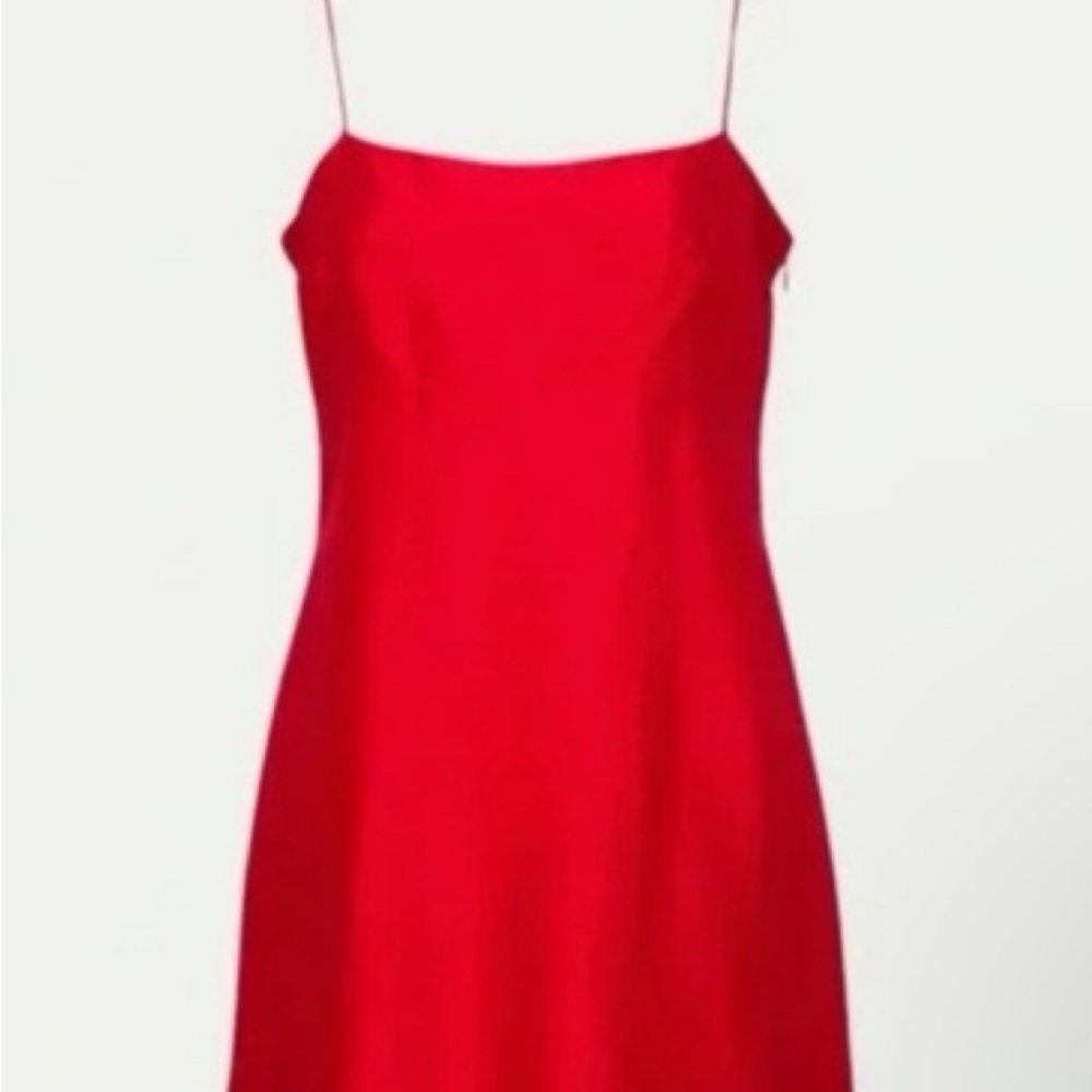 Elegant Red Spaghetti Strap Dress